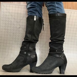 BLONDO 8.5 knee high suede studded boots Waterproof slouch kickass boots! heel